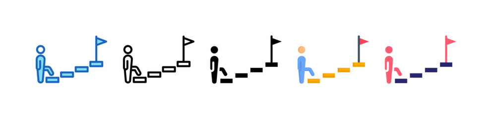 Overcome Multiple Style Icon Set Collection. 