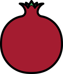 Vector vector art of a single blueberry with leaves, transparent background