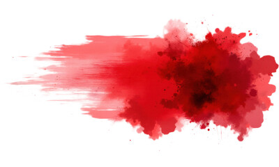 Transparent, png Abstract Red Watercolor Splashes on White Background