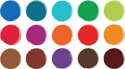 Vibrant assortment of colorful circles, perfect for backgrounds, art projects, and designs