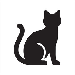 cat silhouette vector icon