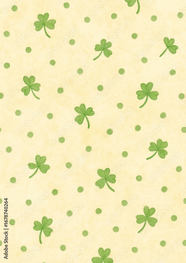 Poster charming clover pattern background