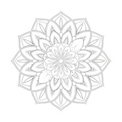 Elegant Floral Mandala Illustration for Coloring and Decorative Arts