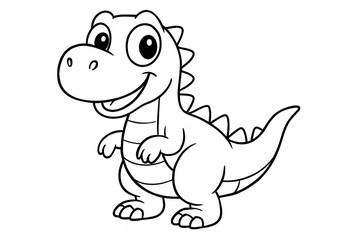 Fototapeta premium Coloring for children and adults, coloring of the animal world, dinosaur.