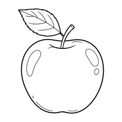 Outlined Apple Illustration