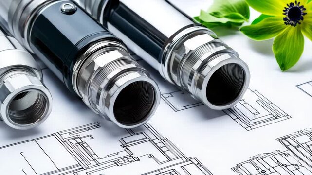 Detailed drafting tools and plans ready for architectural project management in a workspace setting