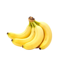 Bunch of bananas isolated on transparent background
