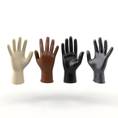 A detailed 3D render displays latex, leather, rubber.