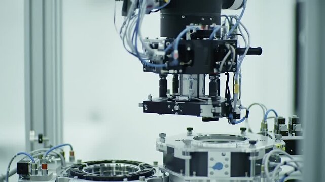 Detailed View of CubeSat Release Mechanism Interior Featuring Precision Engineering and Automation Inside Clean White Background Perfect for Technical and Aerospace Demonstrations