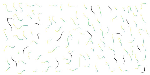  Minimalist Pattern with Colorful Curved Lines and showcasing modern art organic lines on a clean surface white background.