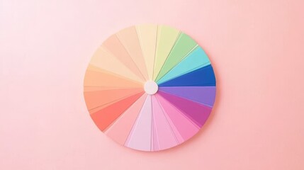 Obraz premium Elegant Pastel Color Palette with Diverse Shades on a Soft Pink Background for Art and Design