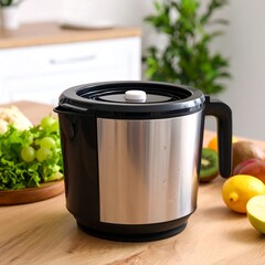 Modern juice maker on a kitchen table
