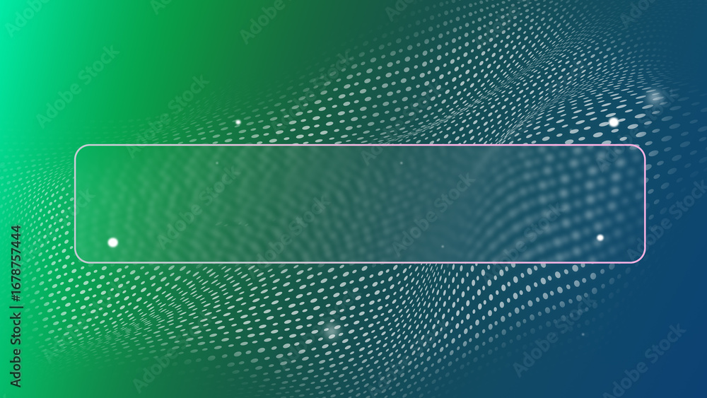 Poster bright abstract background with digital wave patterns and light effects in shades of blue and green
