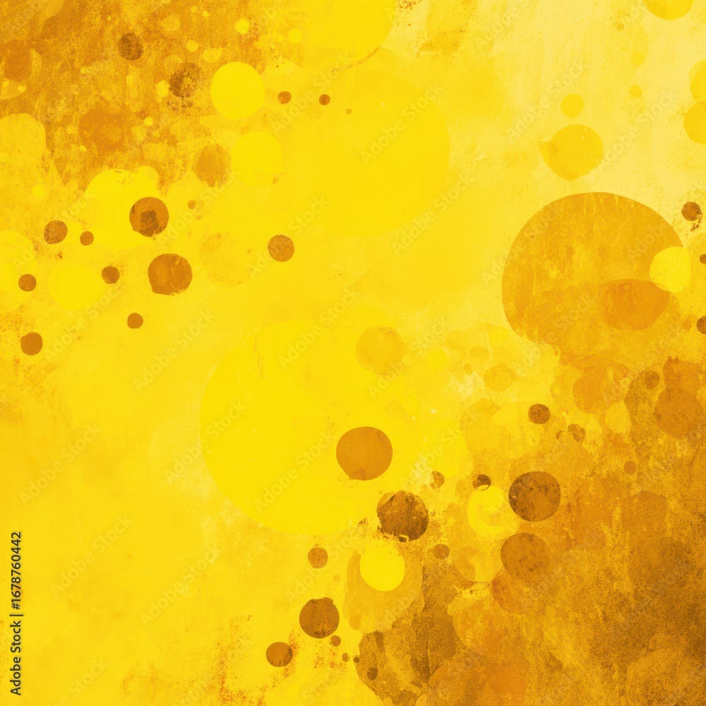 Poster a vibrant abstract background featuring various shades of yellow and circular patterns, creating an 