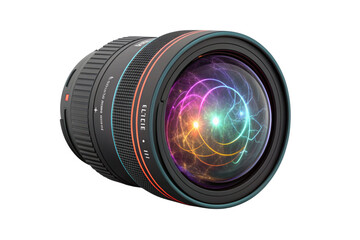 Camera lens isolated on transparent background