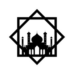 vector illustration of a mosque symbol