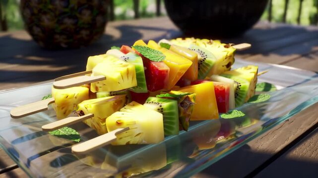 Colorful Fruit Skewers: Fresh and Vibrant Summer Treat