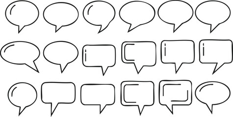Modern speech bubble icons for clear communication and dynamic dialogue creation