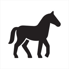  horse silhouette vector icon