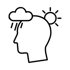 Mixed emotions icon representing mental state change