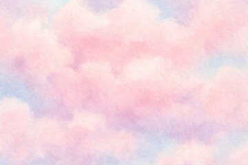 Dreamy pastel watercolor clouds