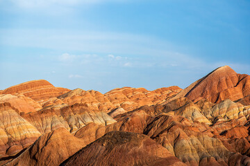 The magnificent Danxia landform in colorful Gansu, China.