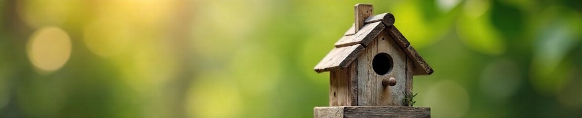 Charming rustic birdhouse adds a touch of nature-inspired whimsy to any home decor Perfect for spring, summer, or year-round cottagecore aesthetic , outdoor, birds
