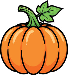 Vector vector art of a whole pineapple with green leaves on top, isolated on a transparent background