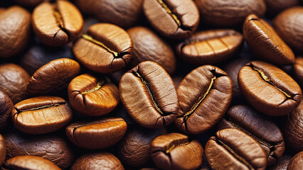 Obraz premium coffee beans on a ground