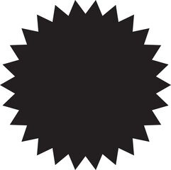 Black Starburst icon.Vector Stock Illustration. Different forms of stars, constellations.Circle starburst label shape for promo, sale, price offer badge sticker.Sale, promo label color design.