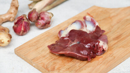 Raw chicken liver for cooking