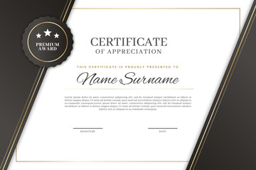 Modern employee of the month appreciation certificate