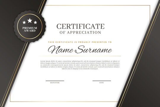 Modern employee of the month appreciation certificate