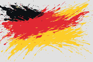 Abstract paint splatter patterns in Germany national flag colors