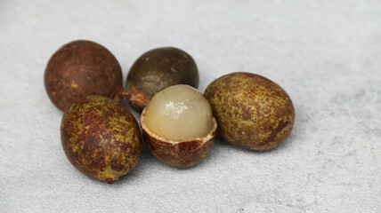 Matoa (Pometia pinnata) isolated on grey background
