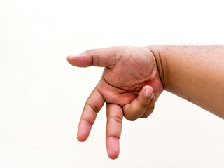 Human Hand Depicting Gesture on Plain Background Fingers Representing Walking Communication Sign Language Conceptual Imagery Body Part Interaction Simplicity Focus