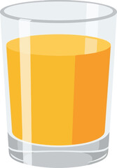 Fototapeta premium Fresh orange juice in clear glass refreshing citrus drink healthy lifestyle beverage vector