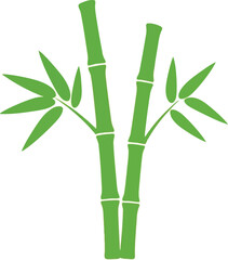 Fototapeta premium Vibrant green bamboo stalks with leaves symbolic of growth and nature vector