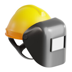 3D illustration Welder Helmet