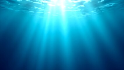 Obraz premium AI Generated Subaquatic Scene with Sunlight Beams Through Ocean Water