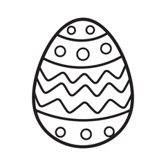 Patterned Easter Egg Decoration Line Art