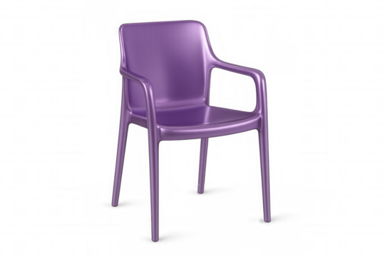 Modern purple chair isolated on transparent background, perfect for interior design projects or furniture catalogs - Powered by Adobe