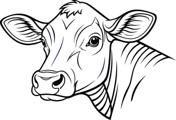 Cow Illustration. Cartoon Cow Drawing. Dairy Cow Artwork. Cute Cow Design. Farm Cow Illustration. Realistic Cow Drawing. Standing Cow Artwork. Grazing Cow Illustration
