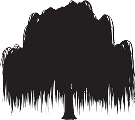 Flat panel LED lamp in silhouette 