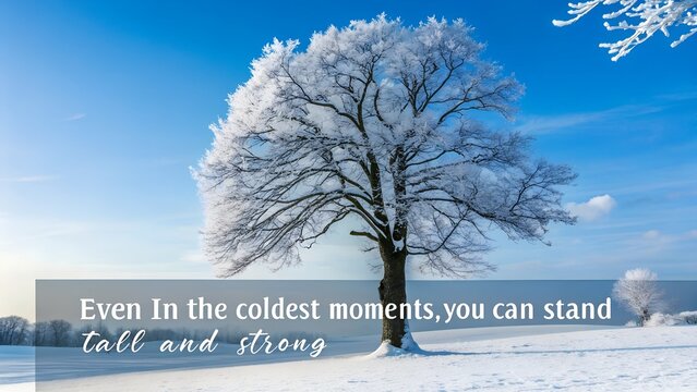 Stand Tall and Strong Through Coldest Moments.