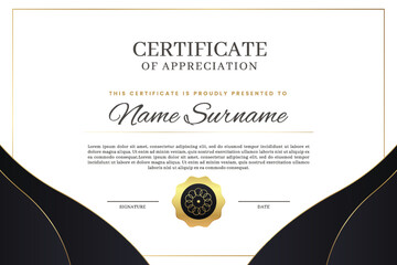 Modern employee of the month appreciation certificate