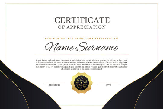 Modern employee of the month appreciation certificate