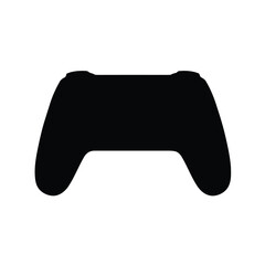 Black Silhouette Game Controller Vector