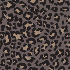 Leopard Seamless Pattern. Nature Color. Animal Background. Vector Template For Fabric, Textile, Wallpaper, Wrapping Paper

