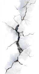 Obraz premium Abstract watercolor painting of cracks in a surface